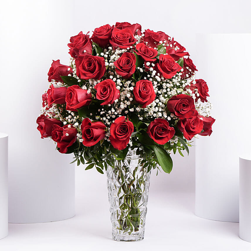 Bunch of 50 Scarlet Red Roses: Propose Day Flowers 