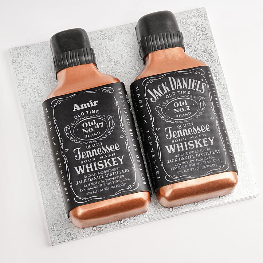 Designer Jack Daniels Fondant Cake: Designer Cakes for Birthday