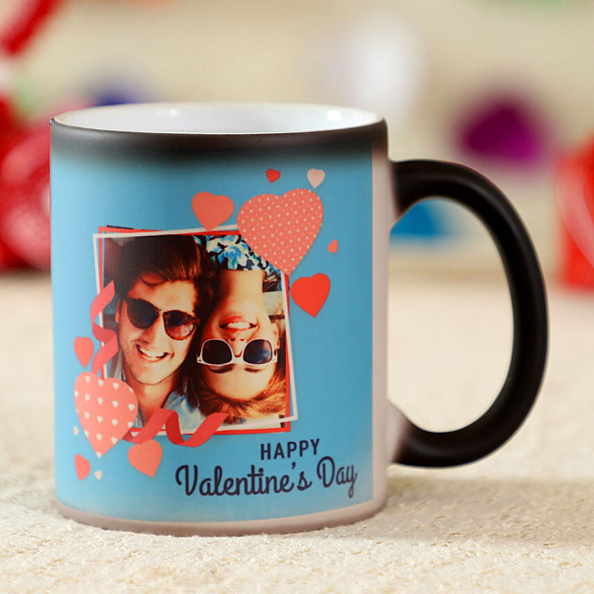 Happy Valentines Day Personalised Magic Mug: 