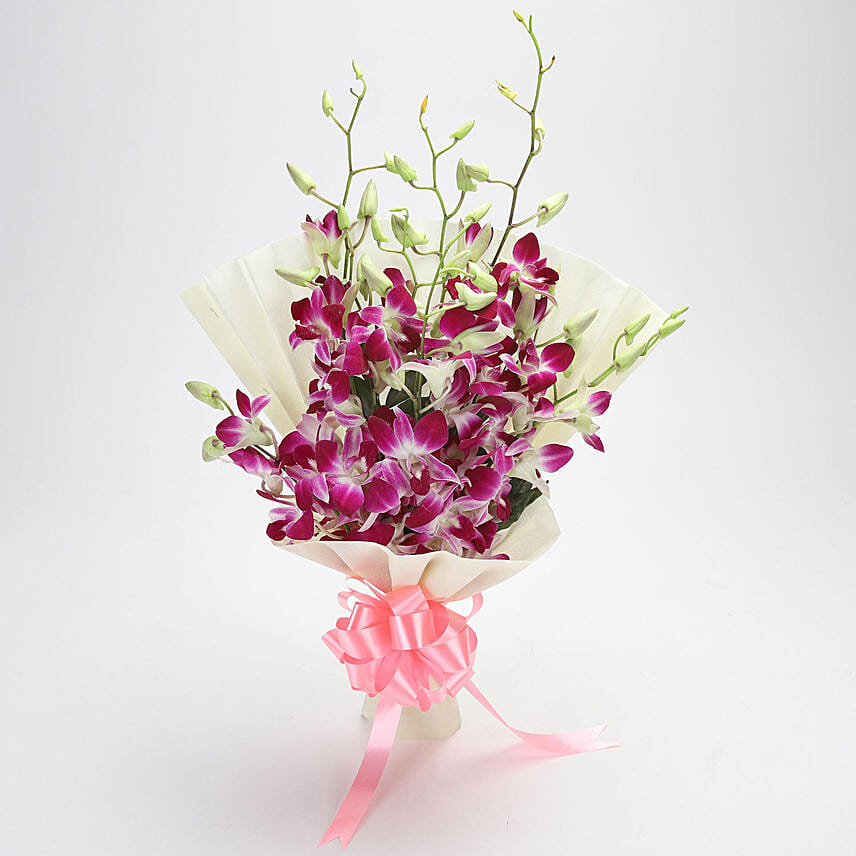 Online Impressive Orchids Flowers Bouquet Gift Delivery in Singapore FNP